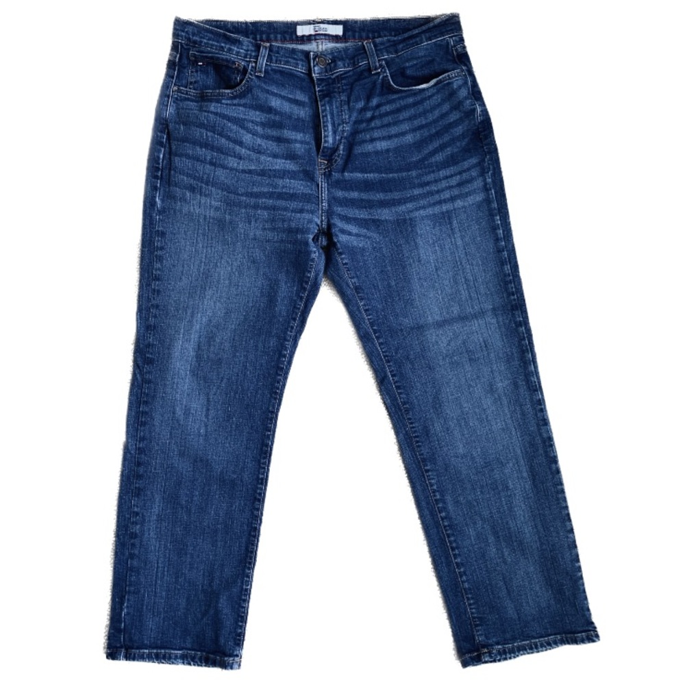TOMMY HILFIGER • Men's Relaxed Fit Stretch Blue Jeans Size 36 x 30